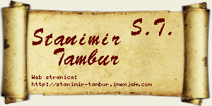 Stanimir Tambur vizit kartica